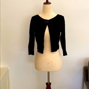 Express XS black one button crop cardigan